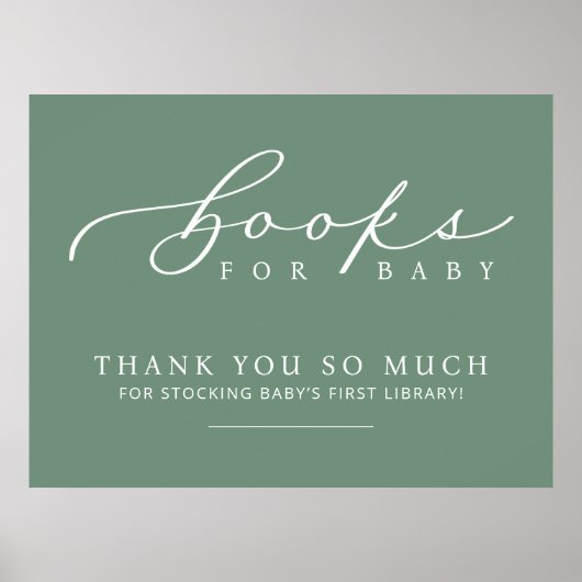 ミニマリスト赤ちゃんシャワーベビー駅サイン用ブック ポスター (正面)