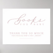 ミニマリスト赤ちゃんシャワーベビー駅サイン用ブック ポスター (正面)