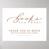 ミニマリスト赤ちゃんシャワーベビー駅サイン用ブック ポスター (正面)