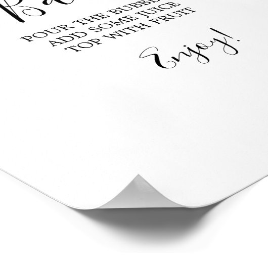 ミニマリスト赤ちゃんシャワーマムオーサバーサイン ポスター (角)