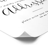 ミニマリスト赤ちゃんシャワー住所エンベロープサイン ポスター (角)