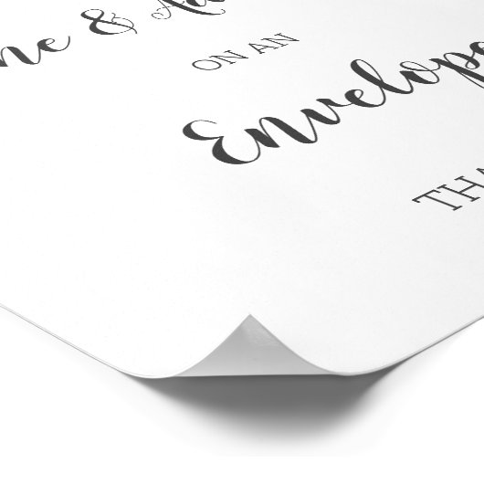 ミニマリスト赤ちゃんシャワー住所エンベロープサイン ポスター (角)