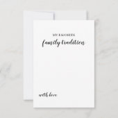 ミニマリスト赤ちゃんシャワー家族の伝統ゲーム カード (裏面)