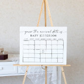 ミニマリスト赤ちゃんシャワー推定期日カレンダー ポスター