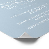 ミニマリスト赤ちゃんシャワー時間カプセルステーションサイン ポスター (角)