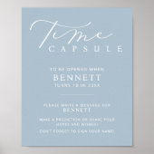 ミニマリスト赤ちゃんシャワー時間カプセルステーションサイン ポスター (正面)