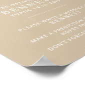 ミニマリスト赤ちゃんシャワー時間カプセルステーションサイン ポスター (角)