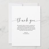 ミニマリスト赤ちゃんシャワー3写真コラージュありがとう サンキューカード (裏面)