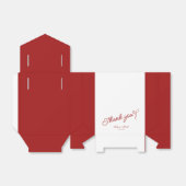 ミニマリスト赤と白ありがとう結婚さん フェイバーボックス (折り畳みなし)