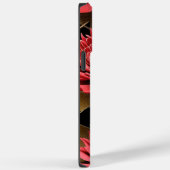 ミニマリスト赤と金ゴールド抽象芸術パターンカスタム Case-Mate iPhoneケース (裏面 / 右)