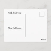 ミニマリスト赤と黄色のワイルドフラワー新しいアドレス ポストカード (裏面)