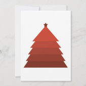 ミニマリスト赤クリスマスツリークリスマスカード シーズンカード (正面)