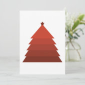 ミニマリスト赤クリスマスツリークリスマスカード シーズンカード (スタンド正面)