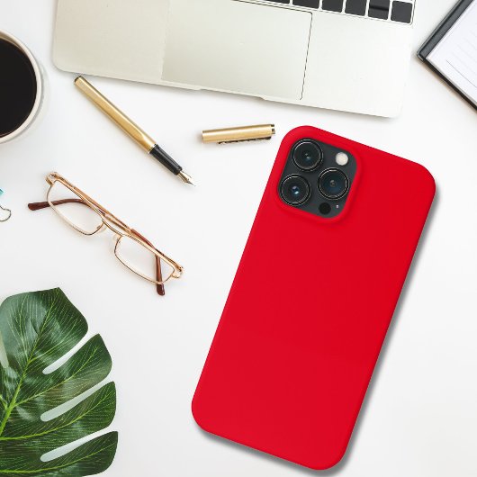 ミニマリスト赤クリスマスプレーン無地のカラー Case-Mate iPhoneケース