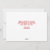 ミニマリスト赤ハッピー休日2写真クリスマス シーズンカード (裏面)