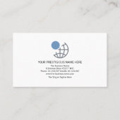 ミニマリスト赤十字線の輸出 名刺 (裏面)