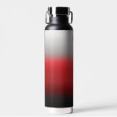 ミニマリスト赤白黒モノグラム ウォーターボトル (正面)