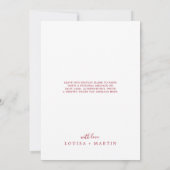 ミニマリスト赤結婚したリトルクリスマス シーズンカード (裏面)