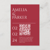 ミニマリスト赤結婚赤のエンクロージャカード エンクロージャーカード (正面)