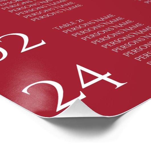 ミニマリスト赤結婚赤のシーティングカート ポスター (コーナー)