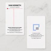 ミニマリスト赤線点構造エンジニアリング 名刺 (正面/裏面)