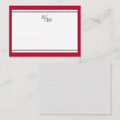 ミニマリスト赤縁どモノグラムノートカード アドバイスカード (正面/裏面)