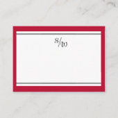 ミニマリスト赤縁どモノグラムノートカード アドバイスカード (正面)