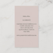 ミニマリスト赤面とグレーの名刺 名刺 (裏面)