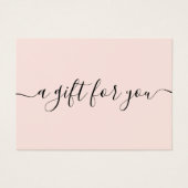 ミニマリスト赤面ピンクギフト証明書 (正面)
