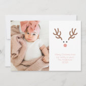 ミニマリスト赤鼻トナカイ シーズンカード (正面)