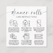 ミニマリスト転がディナ気にパンの指示 スクエア名刺 (正面)