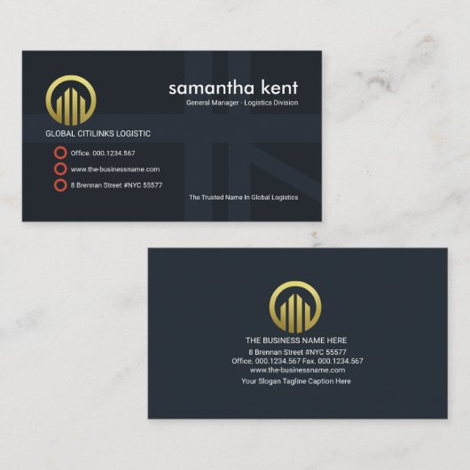 ミニマリスト輸送ルートロジスティクスマネージャ 名刺 (正面/裏面)