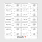 ミニマリスト追加あなたのロゴジュエリーラベルバーベルラベル シール (シート)