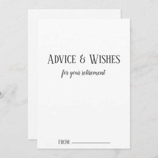 ミニマリスト退職アドバイスカード アドバイスカード (正面/裏面)