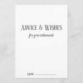 ミニマリスト退職アドバイスカード アドバイスカード (正面)