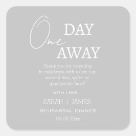 ミニマリスト遠くにグレイ結婚1日 スクエアシール