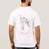 ミニマリスト都市通りシーン Tシャツ (裏面)