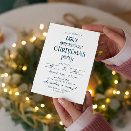 ミニマリスト醜いセータークリスマスパーティの招待状 招待状