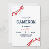 ミニマリスト野球子供の誕生日パーティの招待状 招待状 (正面)