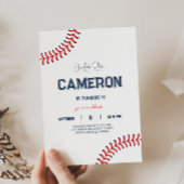 ミニマリスト野球子供の誕生日パーティの招待状 招待状