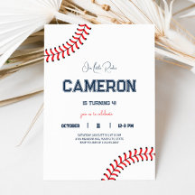 ミニマリスト野球子供の誕生日パーティの招待状