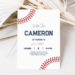 ミニマリスト野球子供の誕生日パーティの招待状 招待状