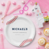 ミニマリスト野球誕生日紙プレート ペーパープレート (パーティー)