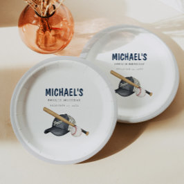 ミニマリスト野球誕生日紙プレート ペーパープレート