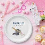 ミニマリスト野球誕生日紙プレート ペーパープレート (パーティー)