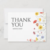 ミニマリスト野結婚花 サンキューカード (正面)