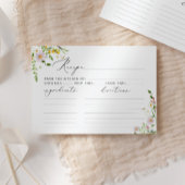 ミニマリスト野花ブライダルシャワーレシピカード 招待状