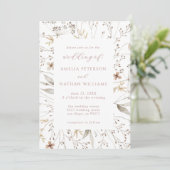 ミニマリスト野草植物学結婚院 招待状 (スタンド正面)