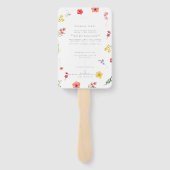 ミニマリスト野草植物結婚式プログラム ハンドファン (裏面)