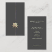 ミニマリスト金ゴールドはホイールロゴの名刺を出荷 名刺 (正面/裏面)